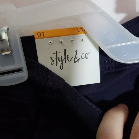 Style & Co Dark Grape Slim Leg High Rise Tummy Control (AN) - Picture 5 of 11